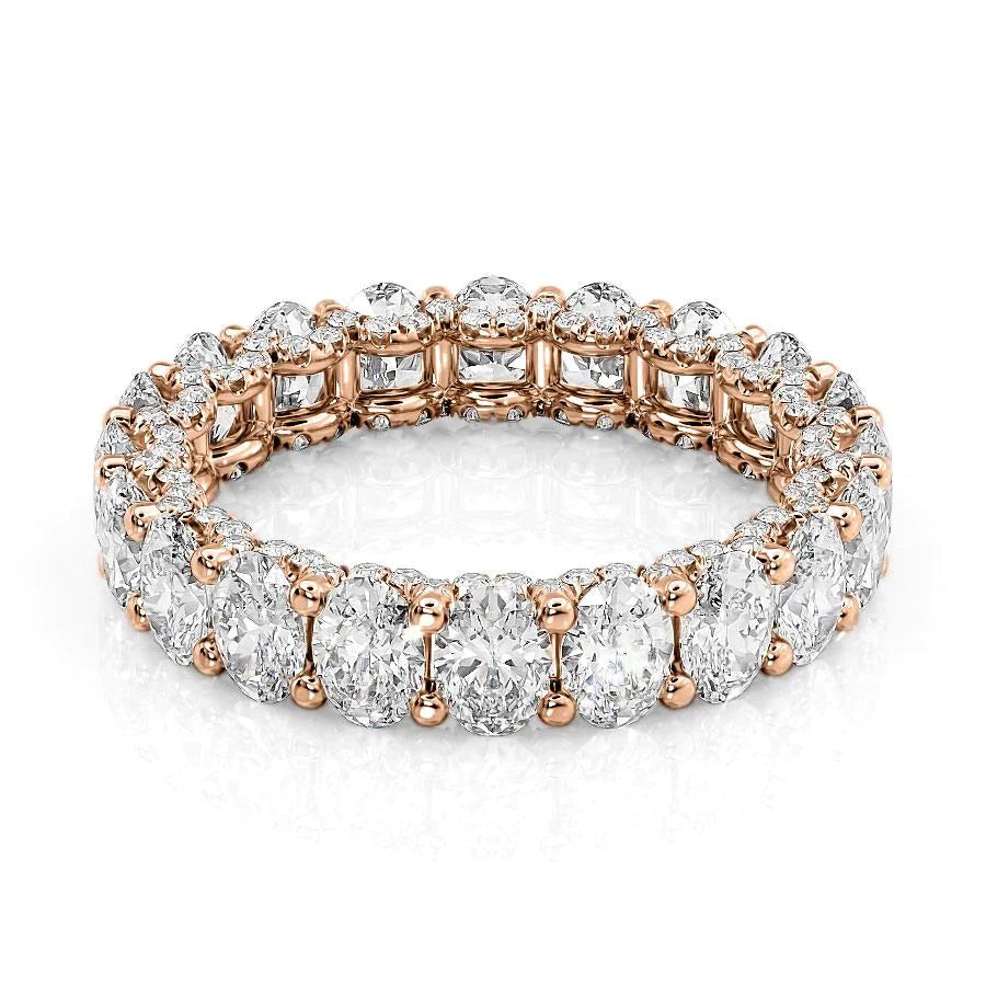 4.3ct Savina Oval Cut Moissanite Ring - Rose Gold