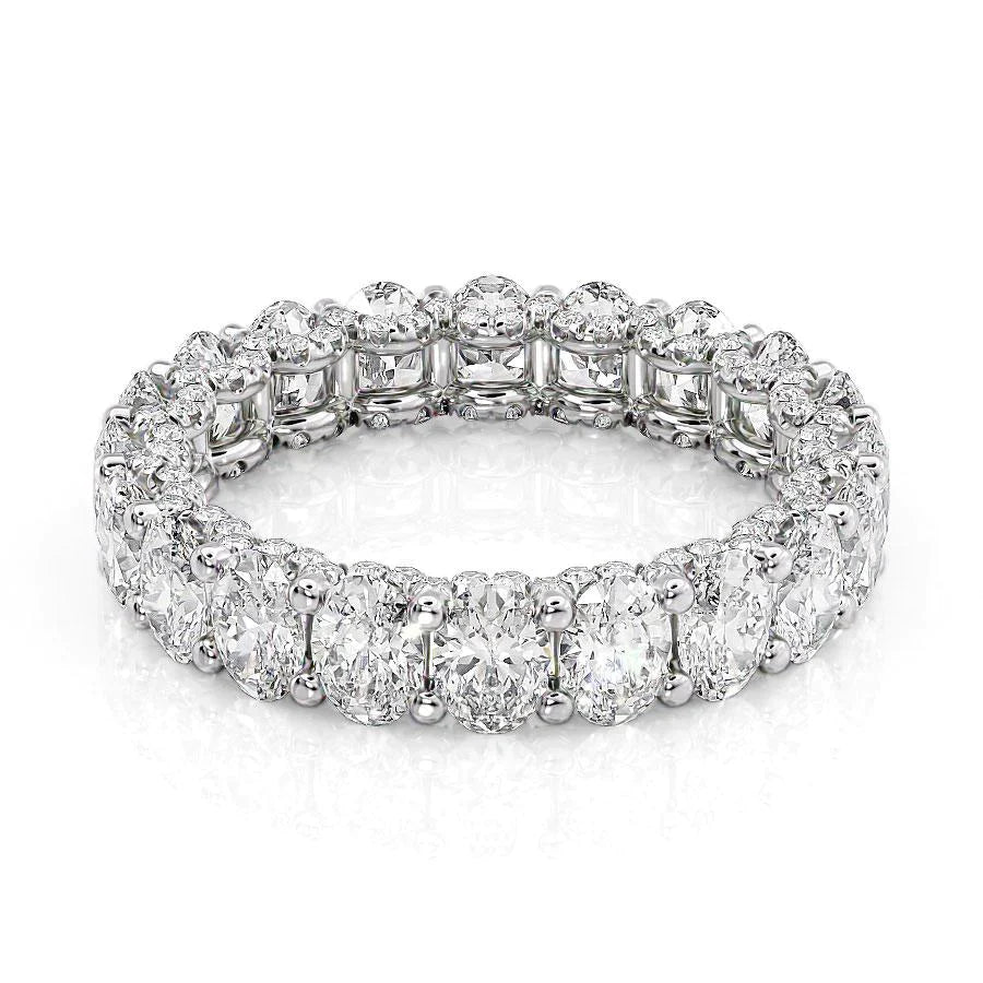 4.3ct Savina Oval Cut Moissanite Ring - Silver