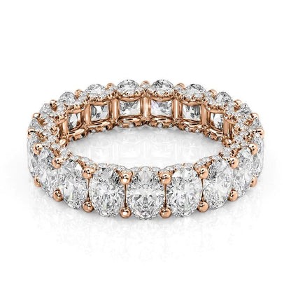 4.8ct Genevieve Oval Cut Moissanite Ring - Rose Gold