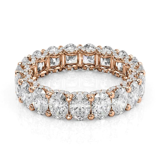 4.8ct Genevieve Oval Cut Moissanite Ring - Rose Gold