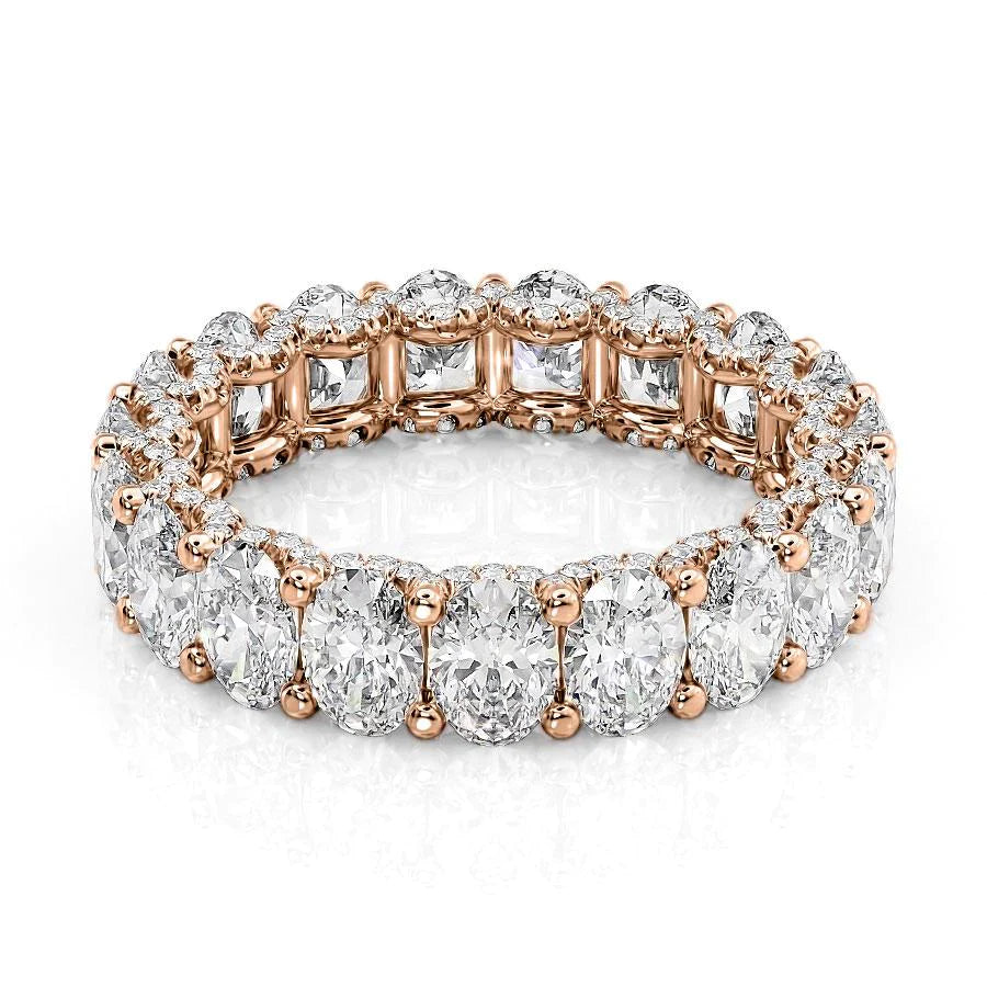 4.8ct Genevieve Oval Cut Moissanite Ring - Rose Gold