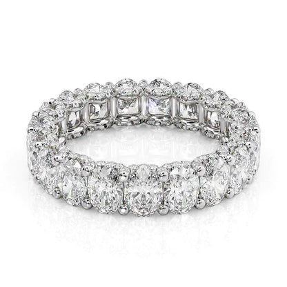 4.8ct Genevieve Oval Cut Moissanite Ring - Silver