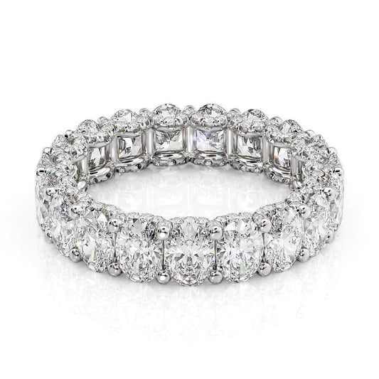 4.8ct Genevieve Oval Cut Moissanite Ring - Silver