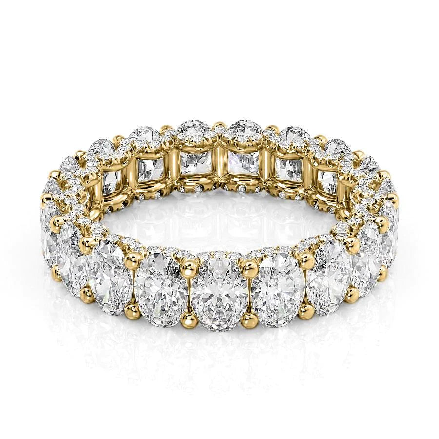 4.8ct Genevieve Oval Cut Moissanite Ring - Gold