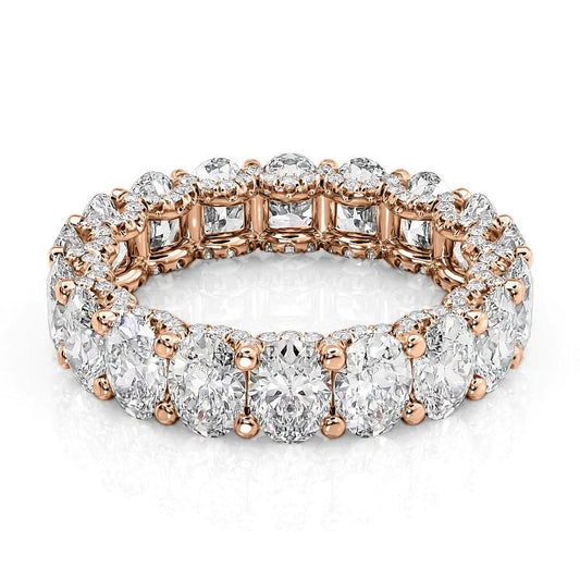 5.8ct Olinda Oval Cut Moissanite Ring - Rose Gold