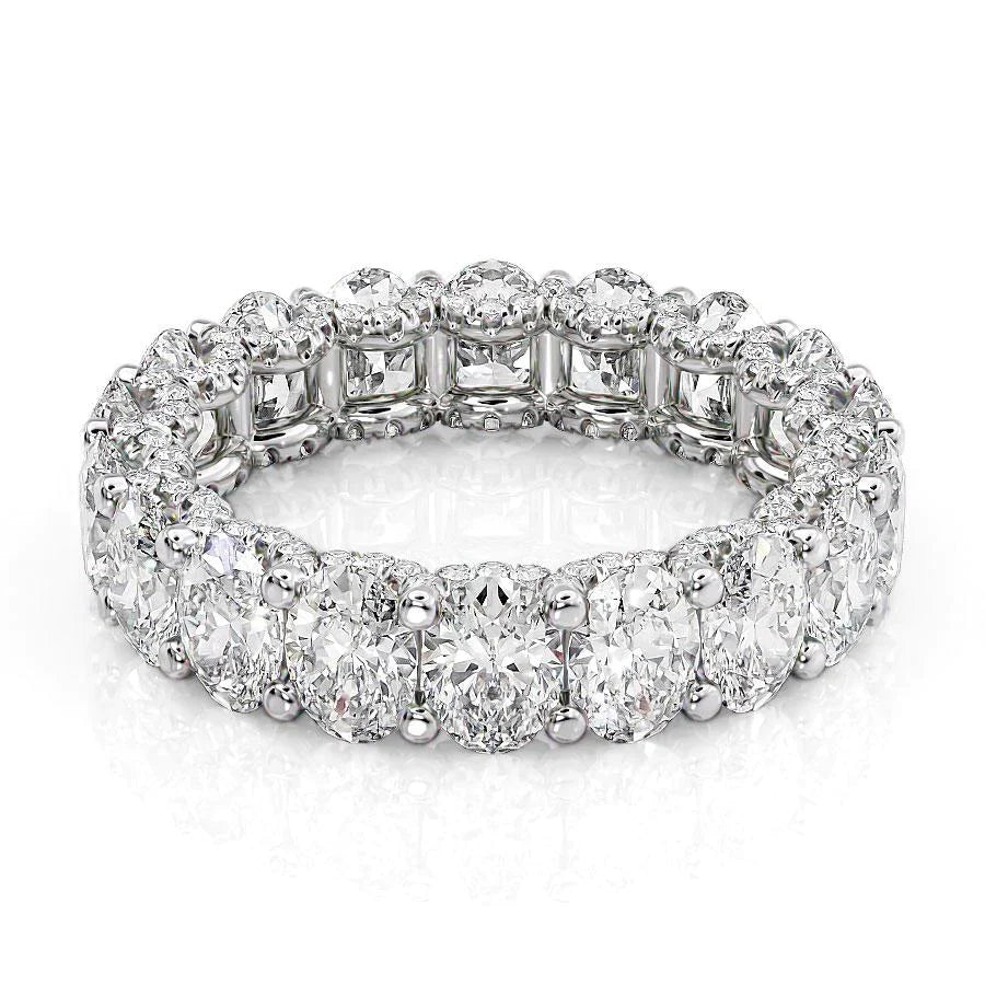 5.8ct Olinda Oval Cut Moissanite Ring - Silver
