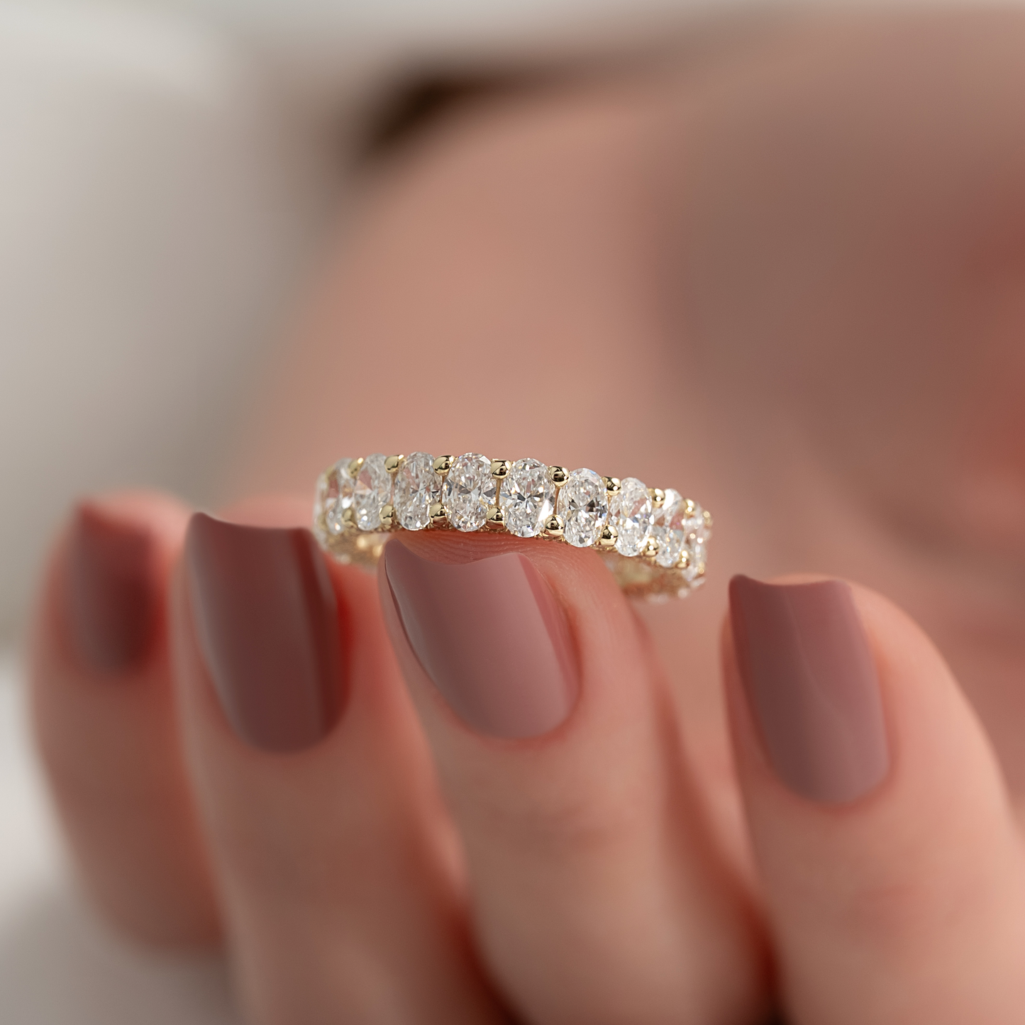 3.3ct Arisha Oval Cut Moissanite Ring - Gold