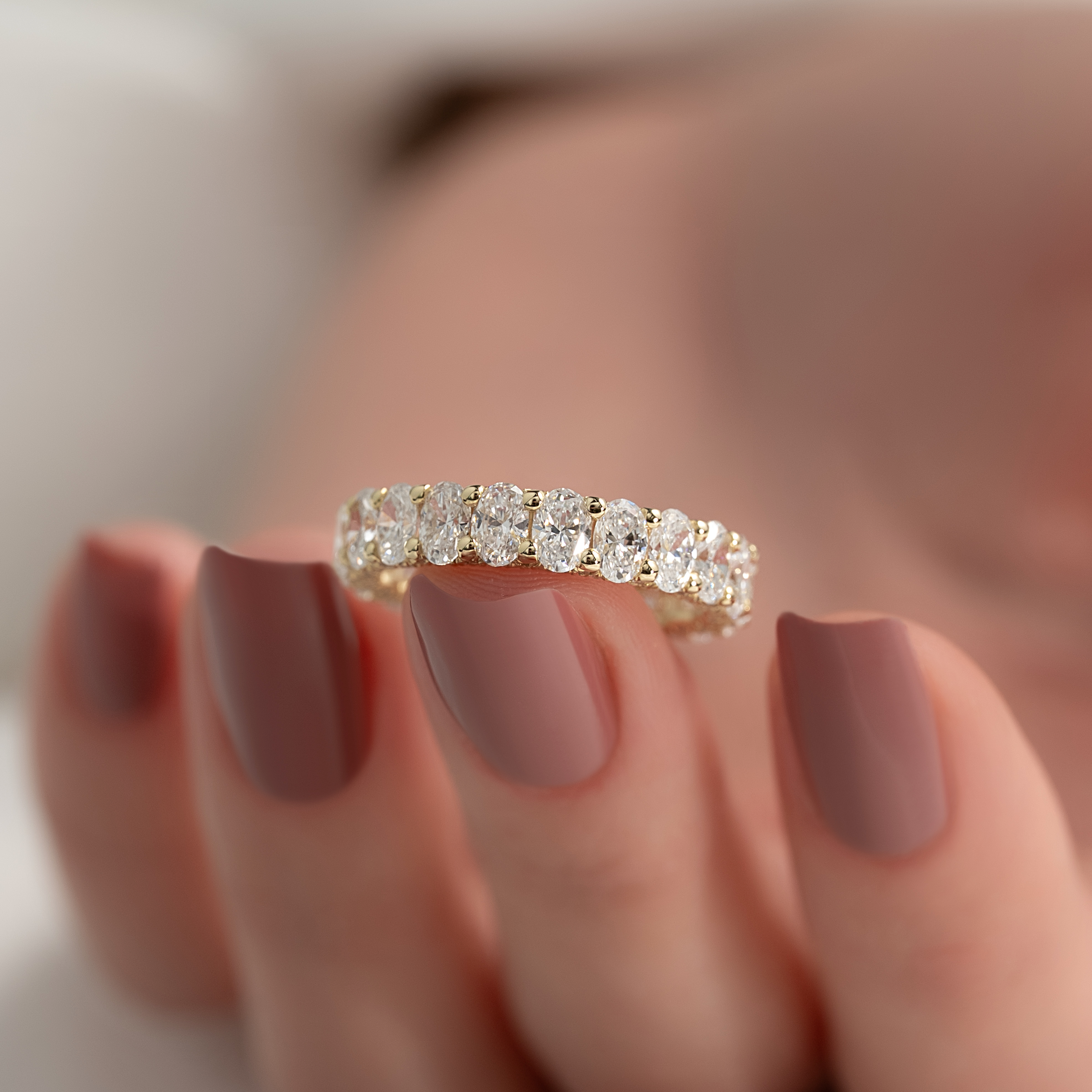 3.3ct Arisha Oval Cut Moissanite Ring - Gold