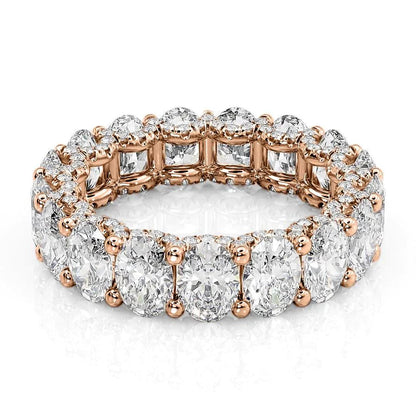 6.8ct Delphi Oval Cut Moissanite Ring - Rose Gold