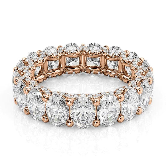 6.8ct Delphi Oval Cut Moissanite Ring - Rose Gold