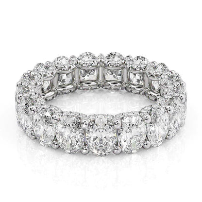6.8ct Delphi Oval Cut Moissanite Ring - Silver
