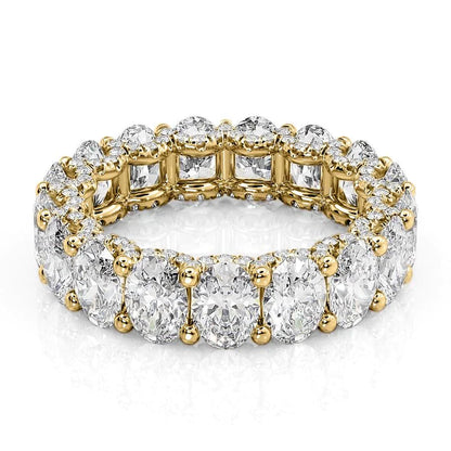 6.8ct Delphi Oval Cut Moissanite Ring - Gold
