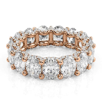 7.8ct Kimara Oval Cut Moissanite Ring - Rose Gold