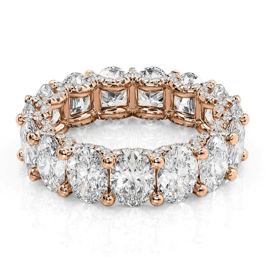 7.8ct Kimara Oval Cut Moissanite Ring - Rose Gold