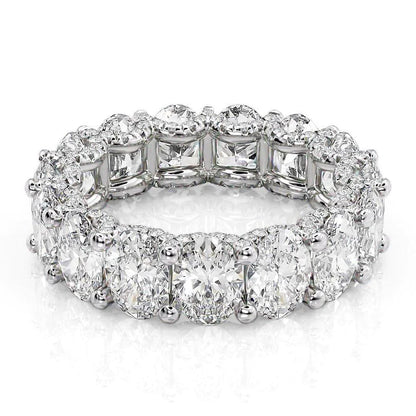 7.8ct Kimara Oval Cut Moissanite Ring - Silver