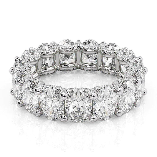 7.8ct Kimara Oval Cut Moissanite Ring - Silver