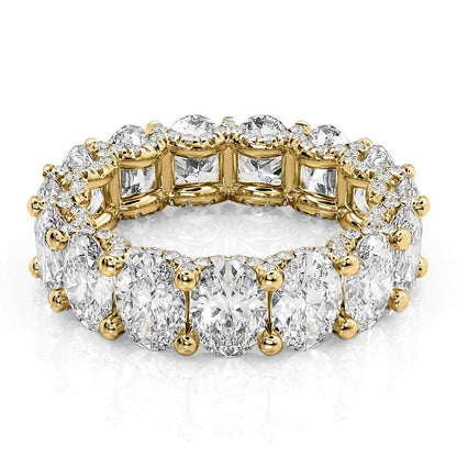 7.8ct Kimara Oval Cut Moissanite Ring - Gold
