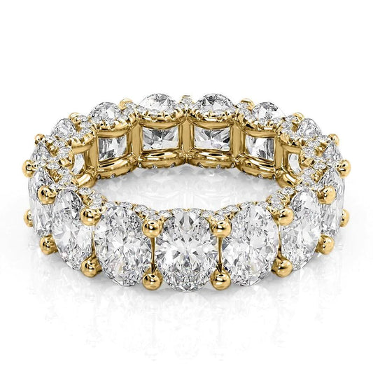 7.8ct Kimara Oval Cut Moissanite Ring - Gold