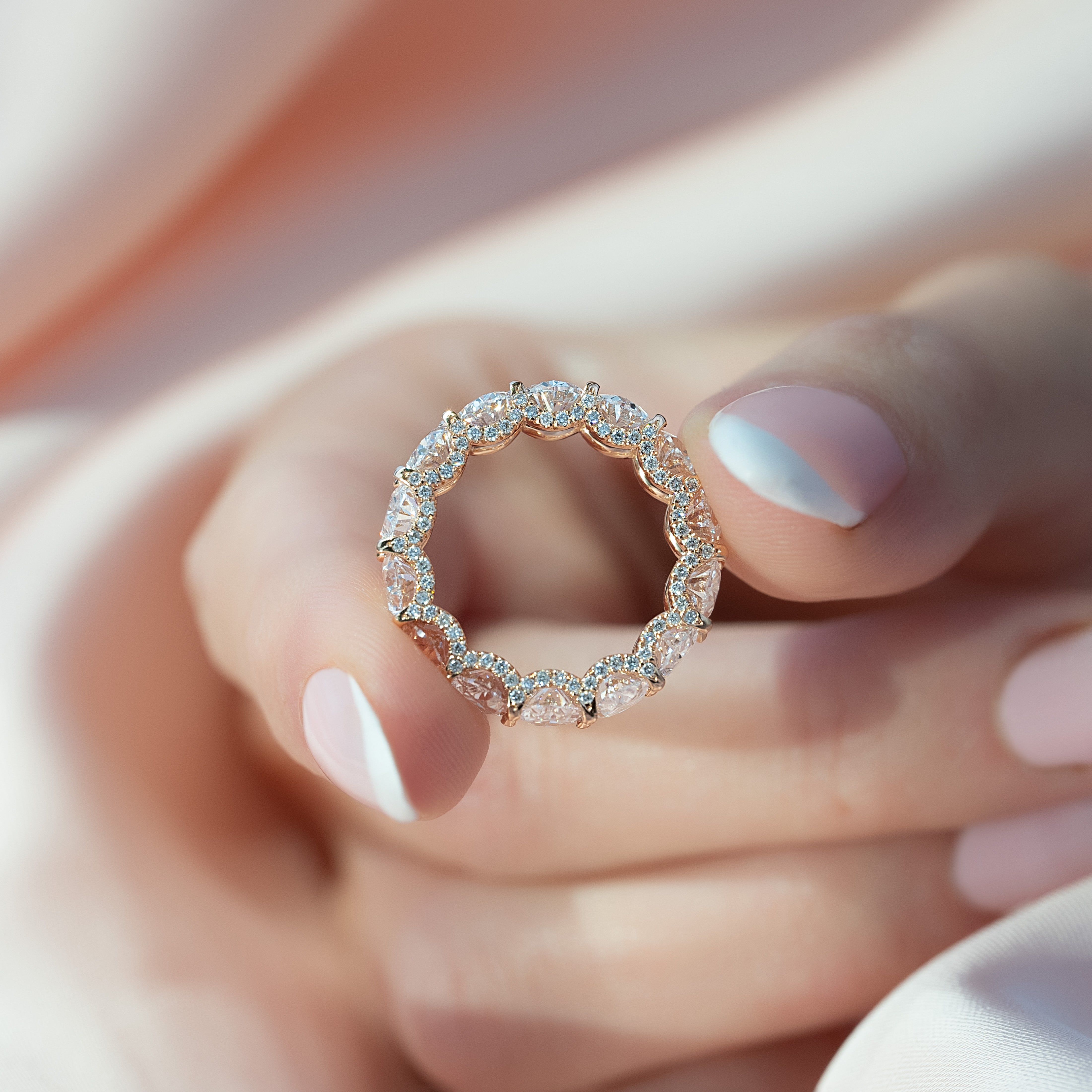 7.8ct Kimara Oval Cut Moissanite Ring - Rose Gold