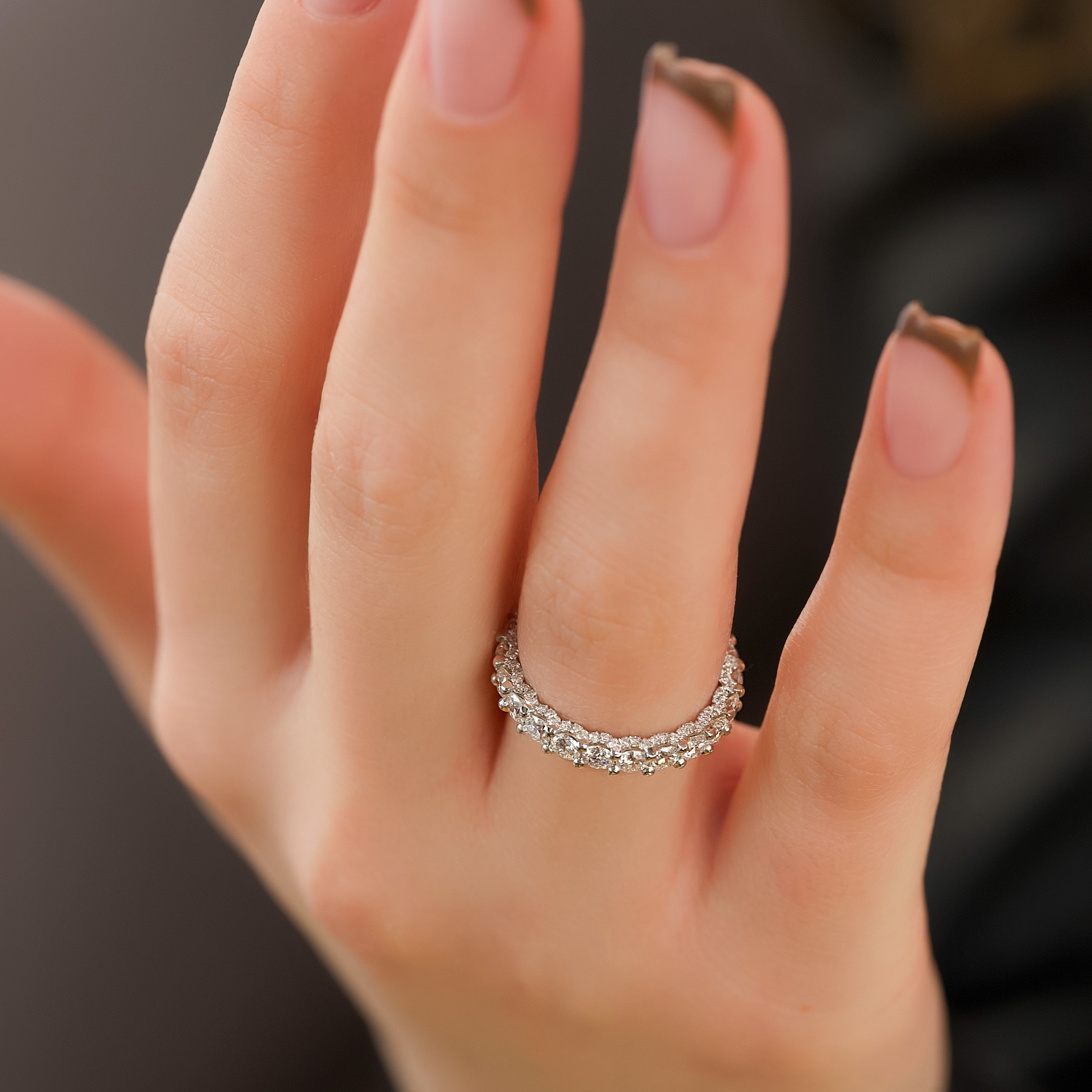 2.3ct Rachara Round Cut Moissanite Ring - Silver