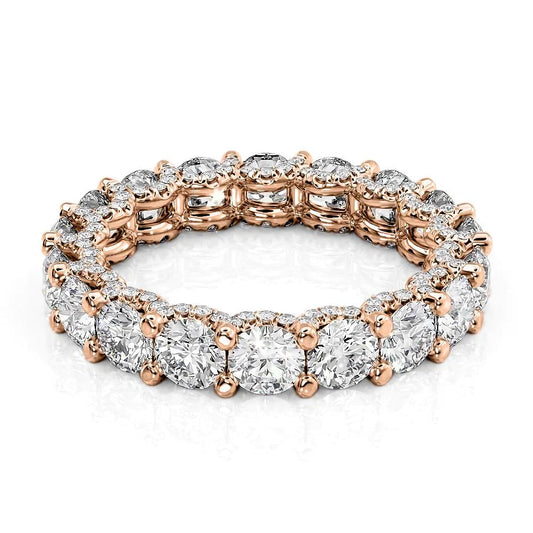 3.8ct Tessa Round Cut Moissanite Ring - Rose Gold