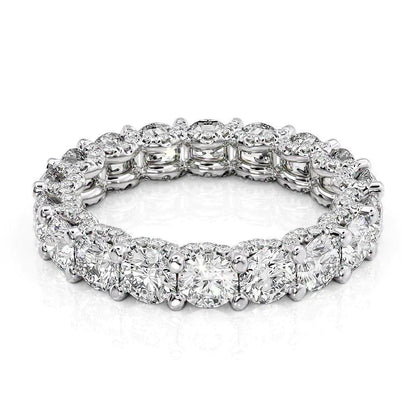 3.8ct Tessa Round Cut Moissanite Ring - Silver