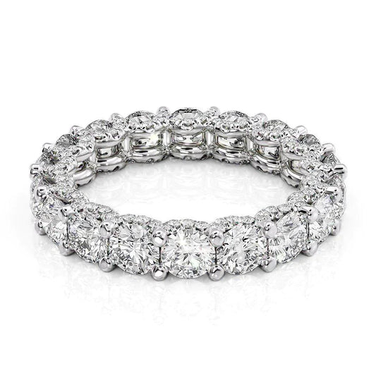 3.8ct Tessa Round Cut Moissanite Ring - Silver
