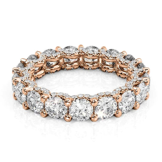 4.3ct Seraphina Round Cut Moissanite Ring - Rose Gold