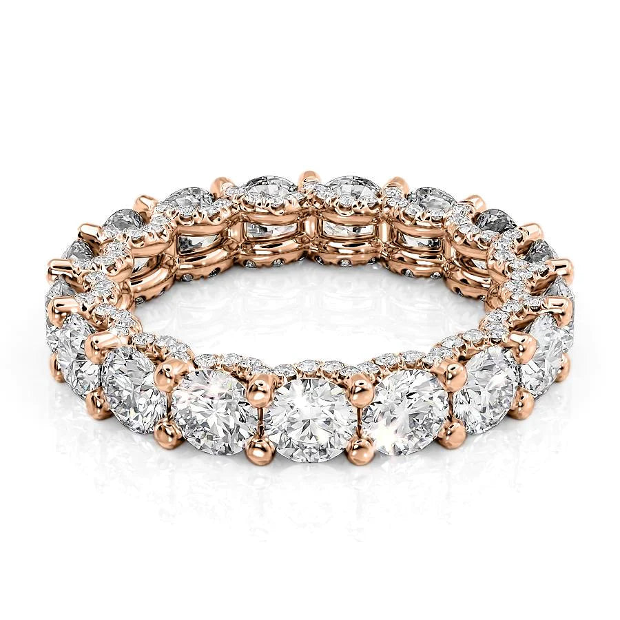 4.3ct Seraphina Round Cut Moissanite Ring - Rose Gold