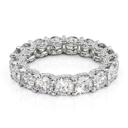 4.3ct Seraphina Round Cut Moissanite Ring - Silver