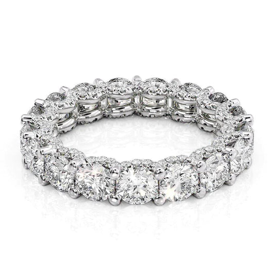 4.3ct Seraphina Round Cut Moissanite Ring - Silver