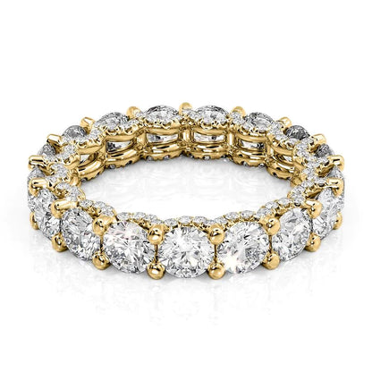 4.3ct Seraphina Round Cut Moissanite Ring - Gold
