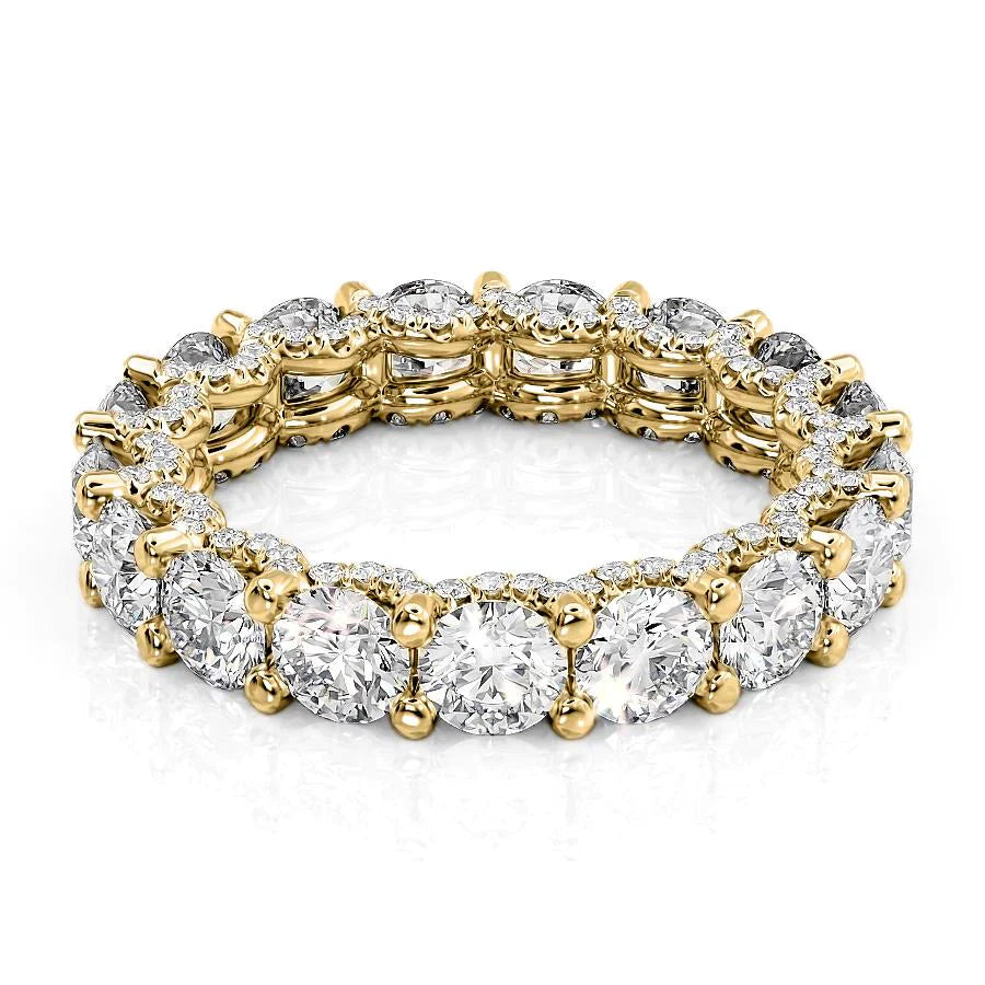 4.3ct Seraphina Round Cut Moissanite Ring - Gold