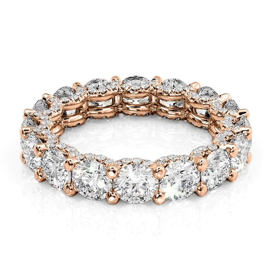 4.8ct Sanela Round Cut Moissanite Ring - Rose Gold