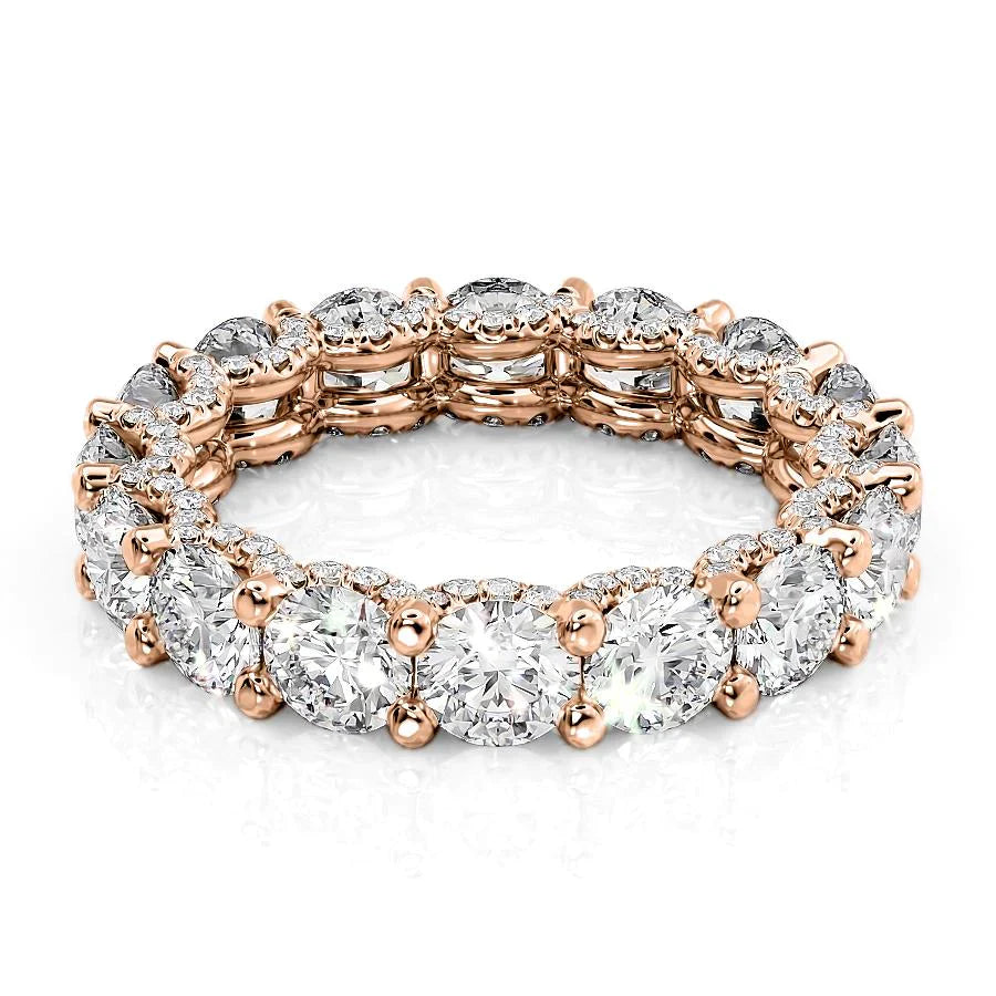 4.8ct Sanela Round Cut Moissanite Ring - Rose Gold