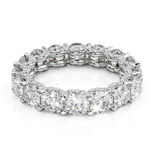 4.8ct Sanela Round Cut Moissanite Ring - Silver