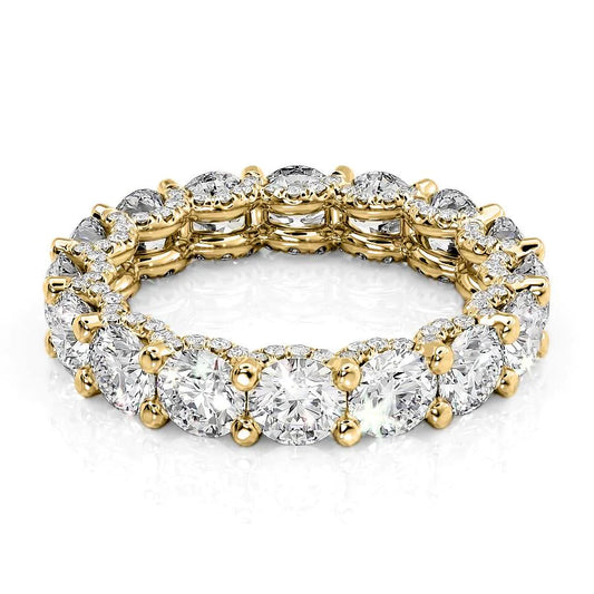 4.8ct Sanela Round Cut Moissanite Ring - Gold