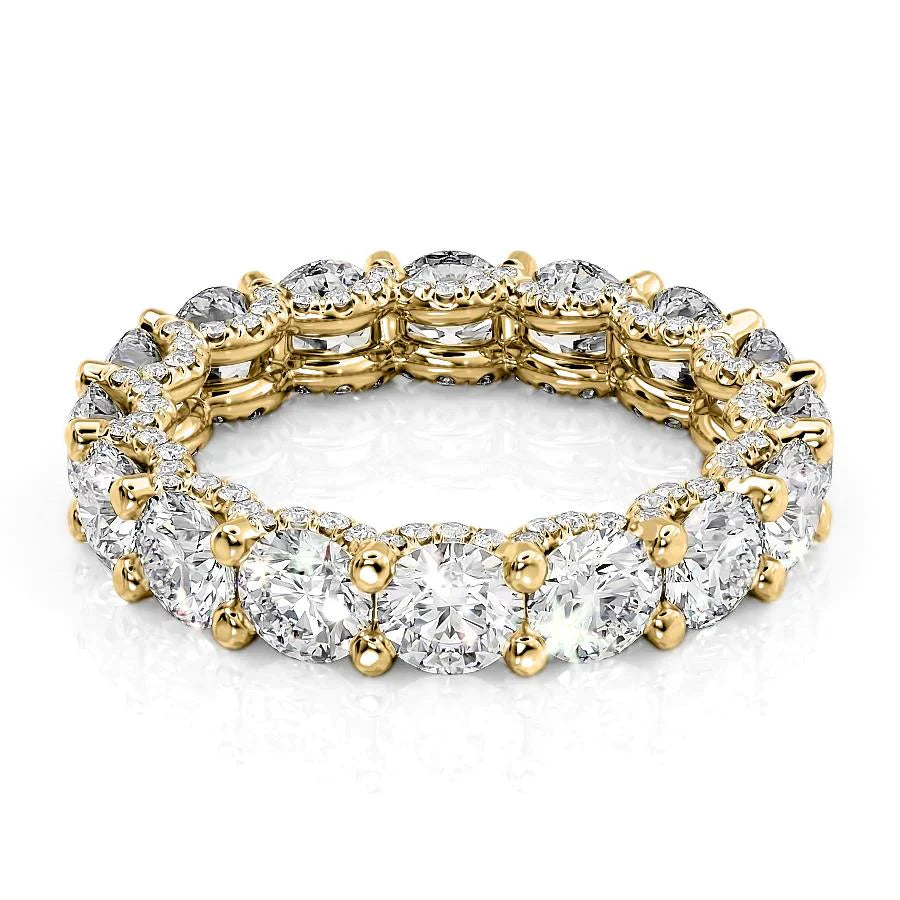 4.8ct Sanela Round Cut Moissanite Ring - Gold