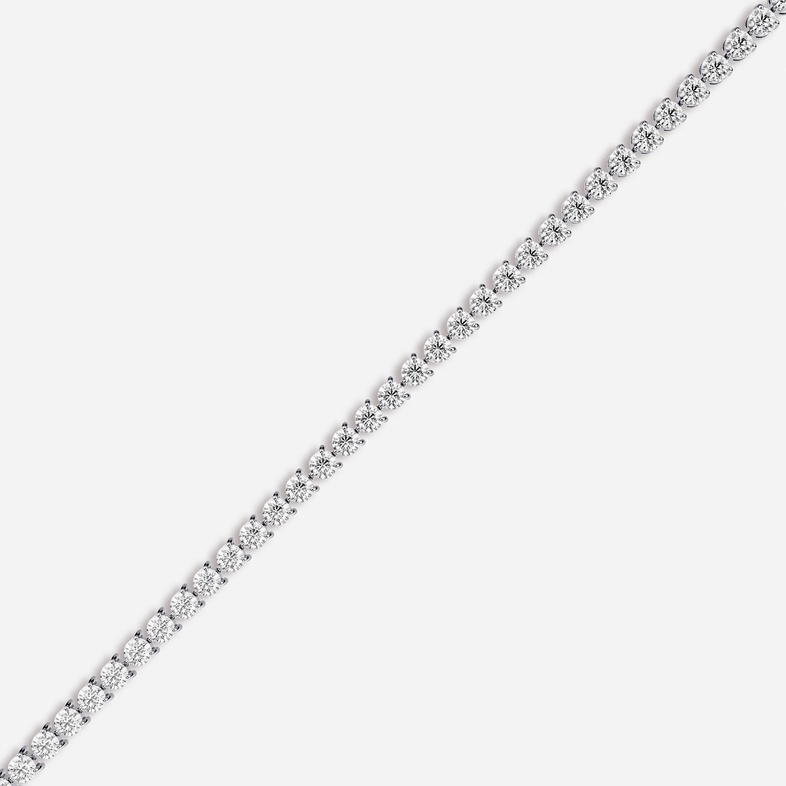 3 Prong Tennis Bracelet for Women (925 Sterling Silver) La Stella Jewels