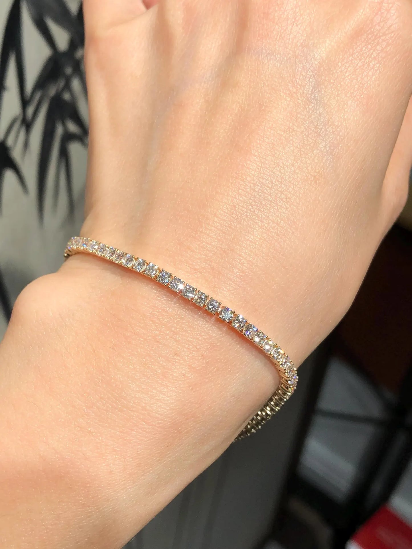 3 mm Moissanit-Tennisarmband