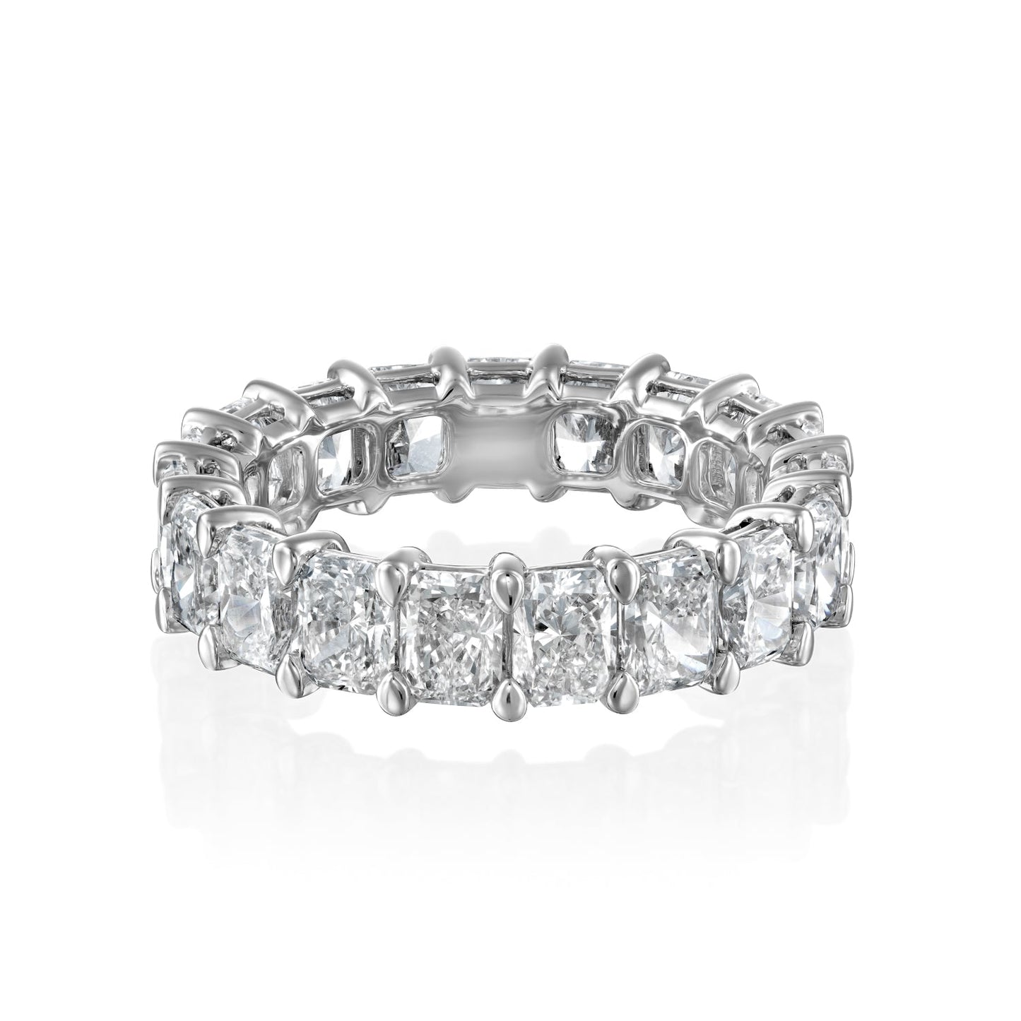 4.5ct Isidora Round Cut Moissanite Ring - Silver