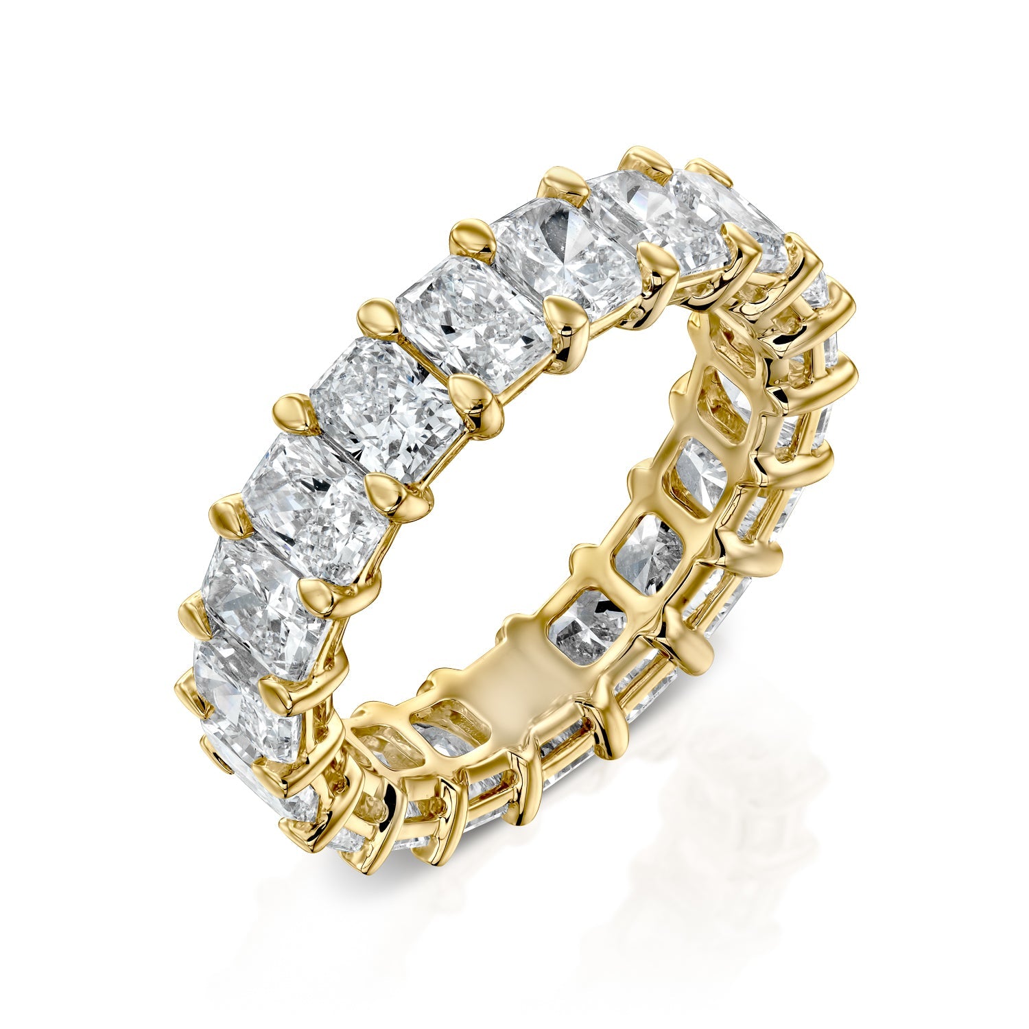 4.5ct Isidora Round Cut Moissanite Ring - Gold