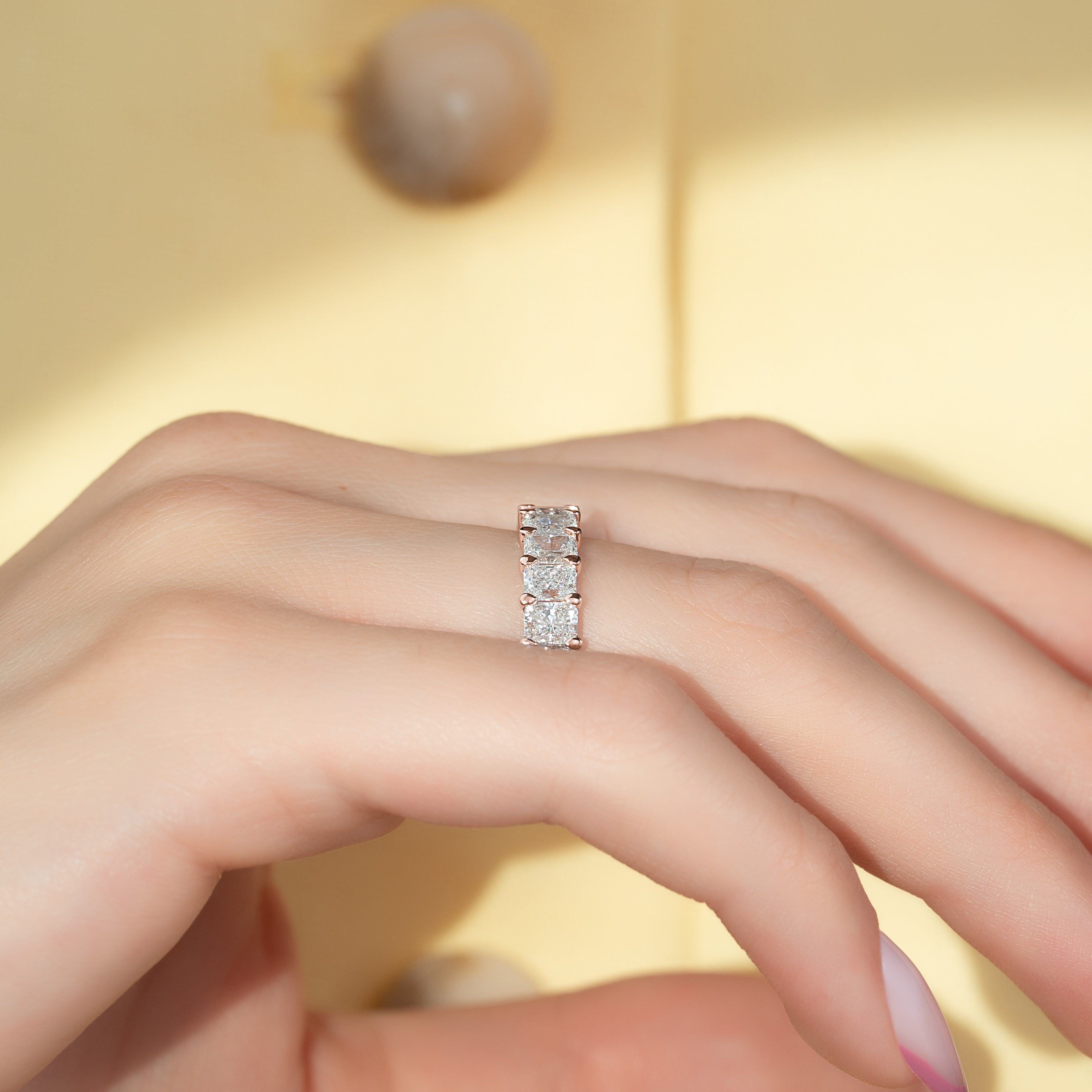 4.5ct Isidora Round Cut Moissanite Ring - Rose Gold