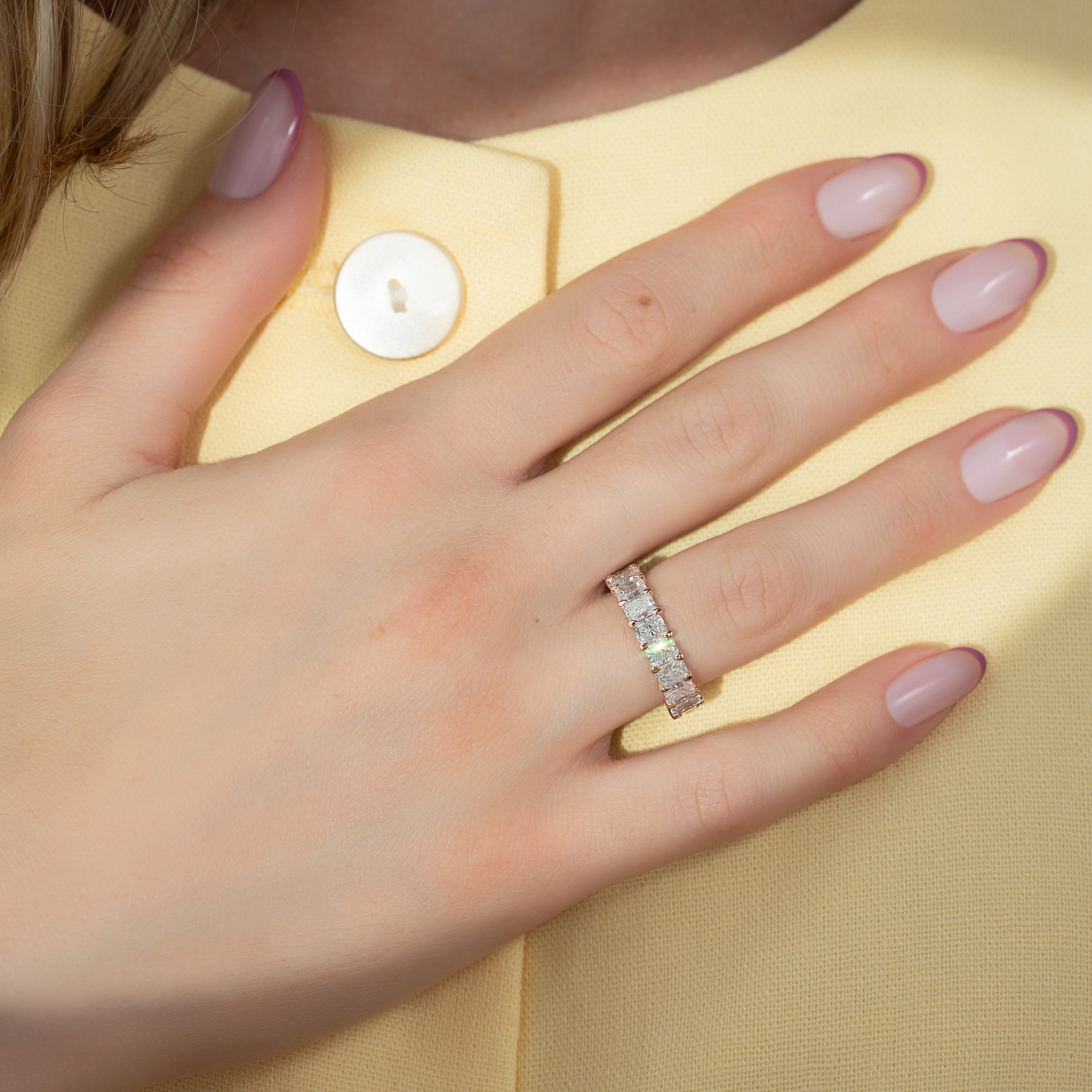 4.5ct Isidora Round Cut Moissanite Ring - Rose Gold