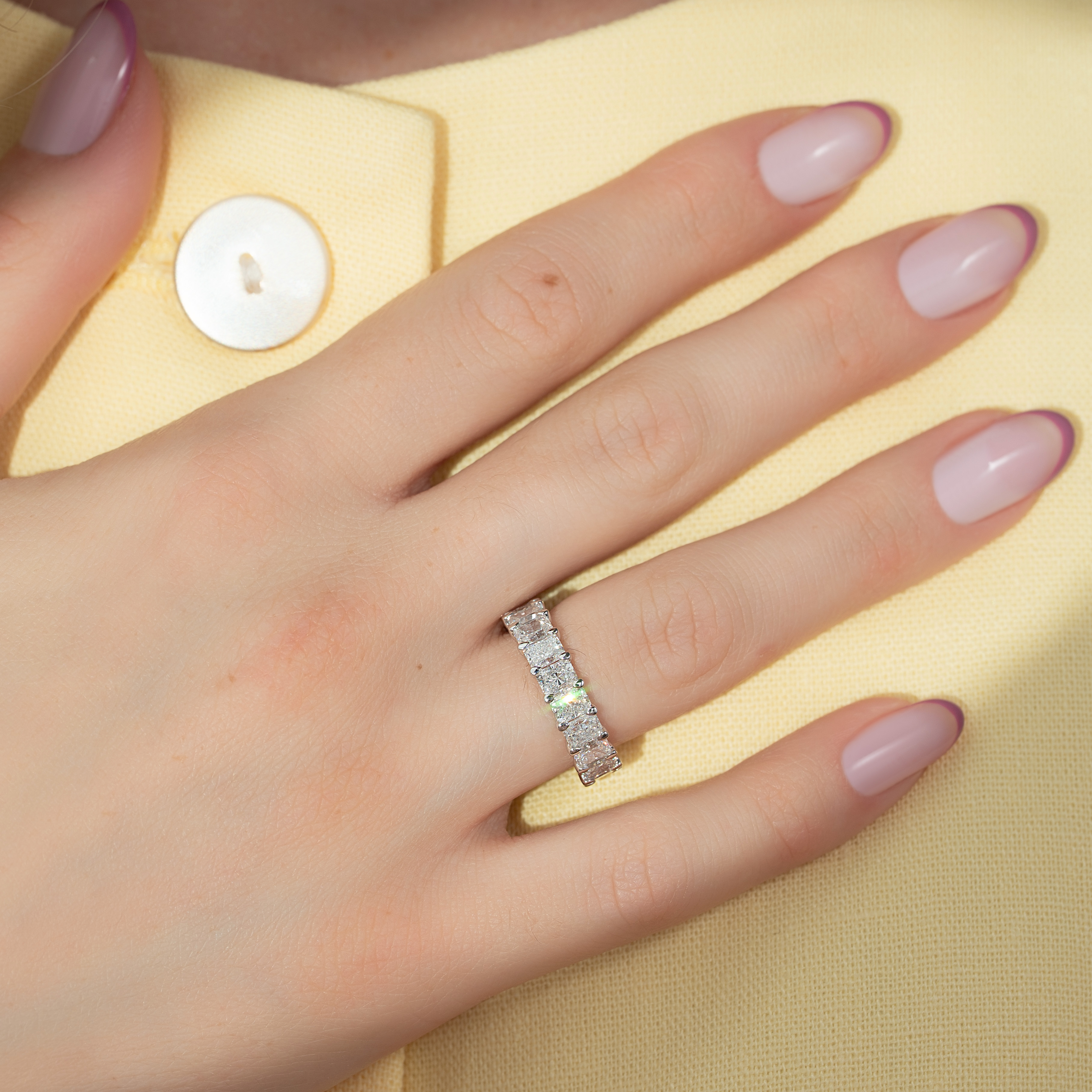 4.5ct Isidora Round Cut Moissanite Ring - Silver