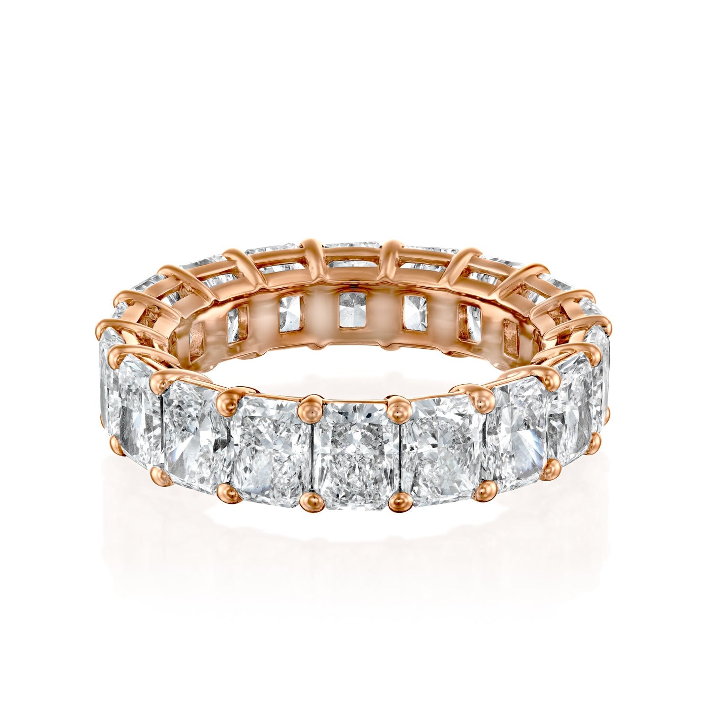 7ct Ophelia Round Cut Moissanite Ring - Rose Gold