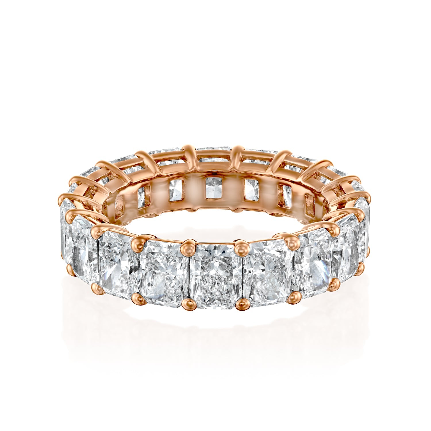7ct Ophelia Round Cut Moissanite Ring - Rose Gold