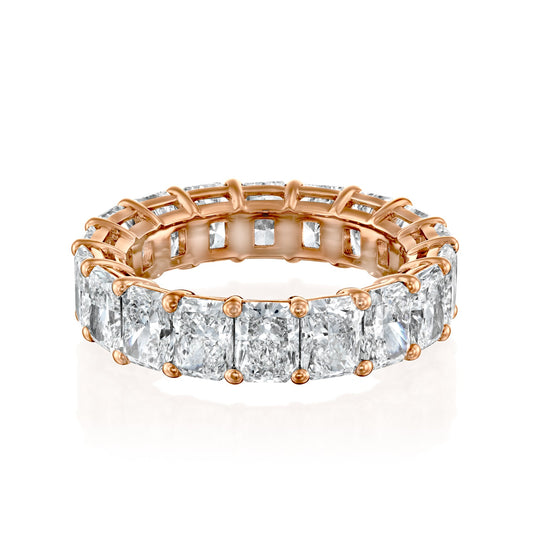 7ct Ophelia Round Cut Moissanite Ring - Rose Gold