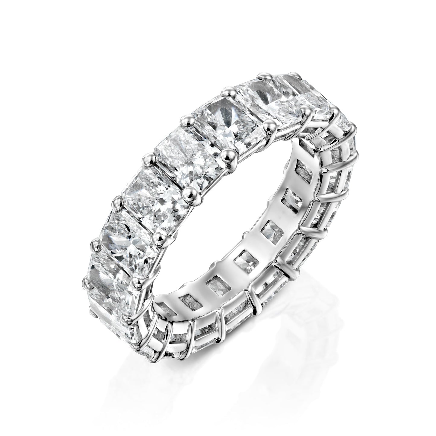 7ct Ophelia Round Cut Moissanite Ring - Silver