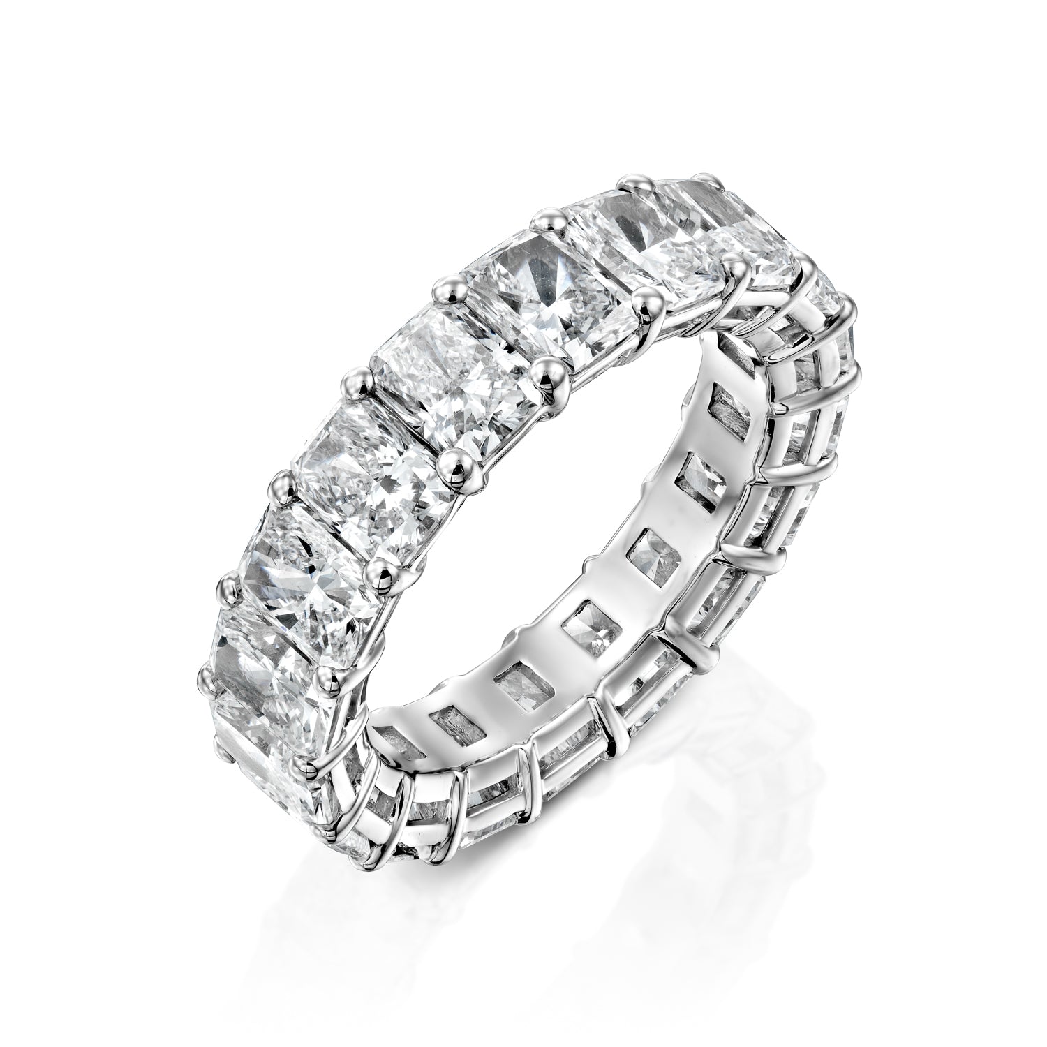 7ct Ophelia Round Cut Moissanite Ring - Silver